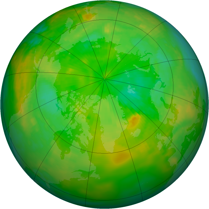 Arctic ozone map for 11 July 1979